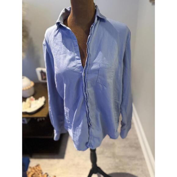 Frank & Eileen Eileen Light Blue Long Sleeve Button-Down Shirt sz S - Picture 4 of 7
